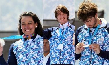 NADIA RIQUELME,  LUCAS ROSSI,  SEBASTIÁN ROSSI: TRES MEDALLAS DE PLATA PARA ARGENTINA EN EL CANOTAJE SLALOM