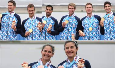 EL REMO LE SUMÓ A ARGENTINA DOS MEDALLAS DE ORO Y UNA DE BRONCE