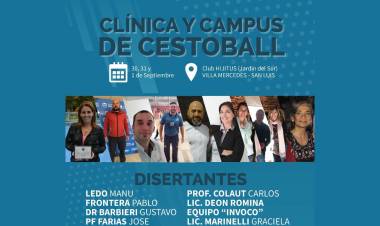 HOY DA INICIO LA CLÍNICA Y CAMPUS DE CESTOBALL EN VILLA MERCEDES