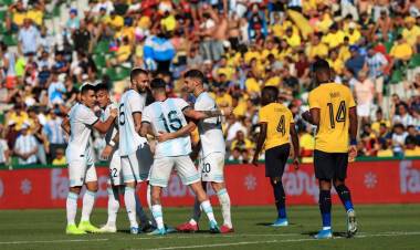 ARGENTINA GOLEÓ A ECUADOR 6-1 EN ESPAÑA, EN EL CIERRE DE LA FECHA FIFA