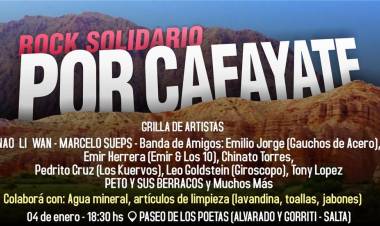 FESTIVAL SOLIDARIO EN SALTA POR LOS AFECTADOS EN CAFAYATE