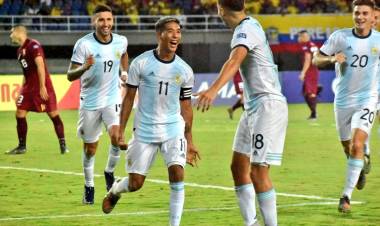 ARGENTINA GOLEÓ A VENEZUELA Y PASÓ AL CUADRANGULAR FINAL DEL PREOLÍMPICO SUB-23 CON PUNTAJE IDEAL