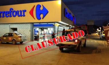 EN SALTA CERRARON UN SUPERMERCADO CARREFOUR POR SUBIR LOS PRECIOS