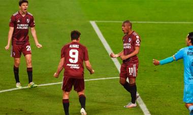 EN PERÚ RIVER NO DEJÓ DUDAS Y VOLVIÓ A  GOLEAR A BINACIONAL POR LA LIBERTADORES, FUE 6-0 Y QUEDÓ A UN PASO DE CLASIFICAR