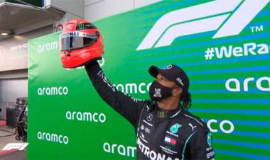 HAMILTON IGUALÓ EL RÉCORD DE SCHUMACHER EN CANTIDAD DE VICTORIAS EN LA FÓRMULA 1, TRAS VENCER EN NÜRBURGRING
