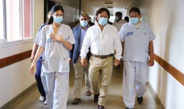 SALTA: EL GOBERNADOR GUSTAVO SÁENZ VISITÓ EL HOSPITAL PAPA FRANCISCO