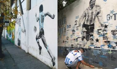 LOS SALTEÑOS LE RINDEN HOMENAJE A DIEGO MARADONA EN EL GIGANTE DEL NORTE