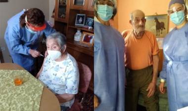 PLAN DE VACUNACIÓN EN LA PROVINCIA DE SAN LUIS: ADULTOS MAYORES DE 90 AÑOS RECIBIERON LA VACUNA EN SUS DOMICILIOS