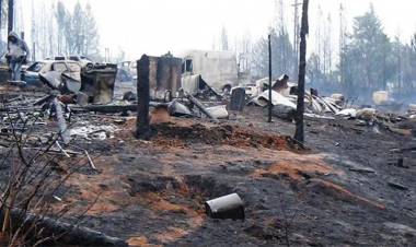 INCENDIOS FORESTALES EN EL SUR: HALLARON CALCINADO A UN PEÓN RURAL QUE ESTABA REPORTADO COMO DESAPARECIDO