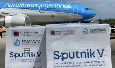 A LAS 20:30 LLEGA EL AVIÓN DE AEROLINEAS CON 800.000 DOSIS DE SPUTNIK V  MAS