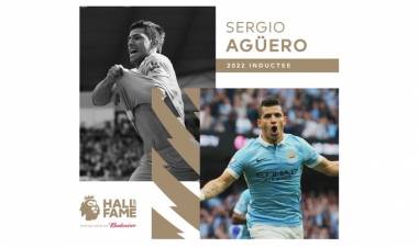 RECONOCIMIENTO A SERGIO “KUN” AGÜERO, SE INCORPORA AL SALÓN DE LA FAMA DE LA PREMIER LEAGUE
