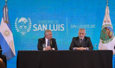 HISTÓRICA VISITA DEL PRESIDENTE A SAN LUIS, QUE JUNTO AL GOBERNADOR ANUNCIARON NUEVAS OBRAS PARA LA PROVINCIA