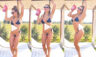 VIDEO: BAILÓ CON UNA BIKINI TAN DIMINUTA QUE CASI MUESTRA SUS PARTES ÍNTIMAS
