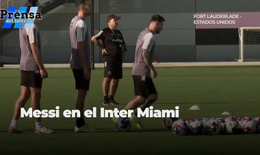 MESSI SE ENTRENÓ EN INTER MIAMI DE CARA A SU DEBUT