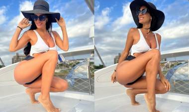 EN UN YATE Y EL TRAJE DE BAÑO MARCÓ SU FIGURA, MOROCHA CAUSÓ SENSACIÓN