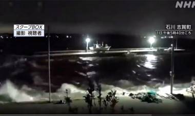 TERREMOTO EN JAPÓN: OLAS DE UN TSUNAMI ALCANZARON LA COSTA Y EL IMPACTO EN SHIKA, CIUDAD QUE ALBERGA UNA PLANTA NUCLEAR