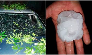TEMPORAL: GRANIZO DEL TAMAÑO DE PELOTAS DE TENIS CAYÓ EN SAN LUIS Y CAUSÓ DESTROZOS