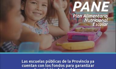 LAS ESCUELAS PÚBLICAS DE LA PROVINCIA DE SAN LUIS YA CUENTAN CON LOS FONDOS PARA GARANTIZAR LA NUTRICIÓN DE LOS CHICOS