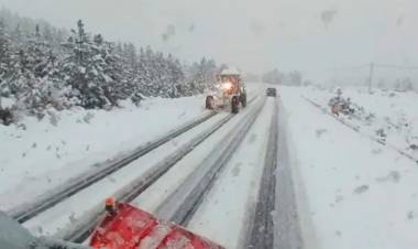 FUERTES NEVADAS EN EL SUR DEL PAÍS: HAY RUTAS CORTADAS Y PERSONAS EVACUADAS
