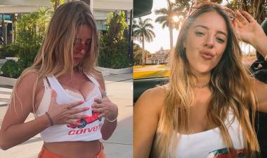 ESCOTAZO Y CORPIÑO DE ENCAJE: RATONEÓ A SUS FANS CON SU OSADA VESTIMENTA