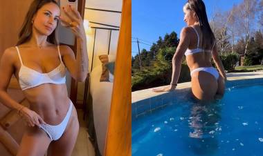 LOURDES SÁNCHEZ DESLUMBRA CON UNA MICROBIKINI BLANCA MIENTRAS “AFUERA” HACÍA “FRÍO”: ¡MIRA LAS FOTOS!