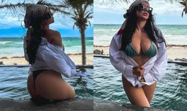 DESDE TULUM, WANDA NARA SUBE LA TEMPERATURA CON FOTOS INFERNALES EN MICROBIKINI