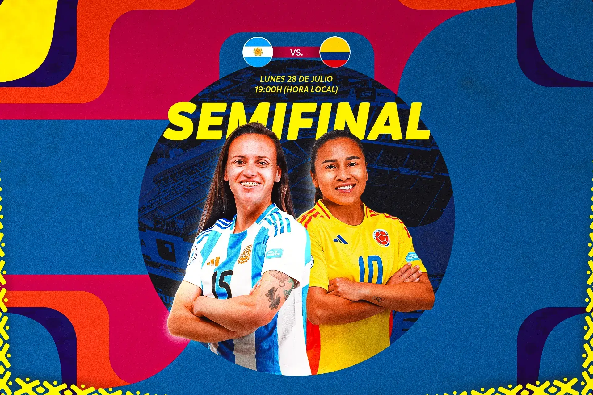 ARGENTINA ENFRENTA A COLOMBIA POR UN LUGAR EN LA FINAL DE LA COPA