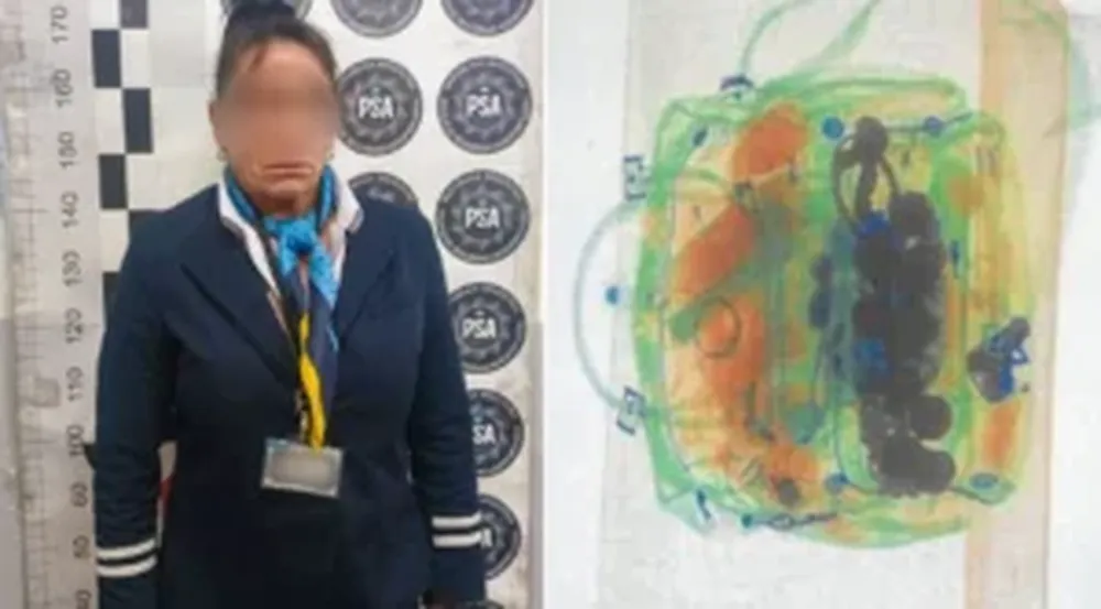 AZAFATA DE AEROLÍNEAS DETENIDA CON JOYAS Y 10 IPHONES EN EZEIZA