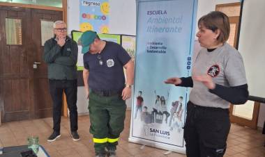 SAN LUIS: ESTUDIANTES SE CAPACITARON EN PREVENCIÓN DE INCENDIOS FORESTALES