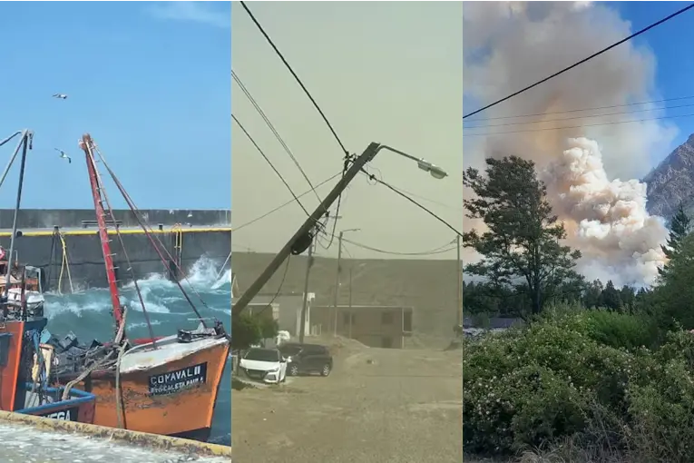 TEMPORAL EXTREMO EN LA PATAGONIA: RÁFAGAS, INCENDIOS Y BARCOS HUNDIDOS