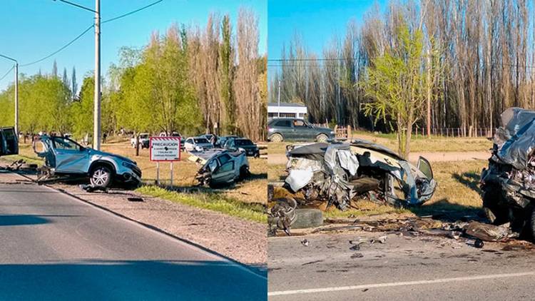 TRES MUERTOS EN IMPRESIONANTE CHOQUE EN LA PAMPA: CAMIONETA QUEDÓ PARTIDA A LA MITAD