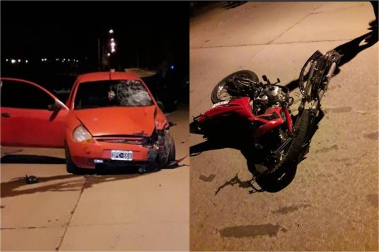 GRAVE ACCIDENTE ENTRE UNA MOTO Y UN AUTO EN VILLA MERCEDES: DOS HERIDOS, UNO DE ELLOS DE GRAVEDAD