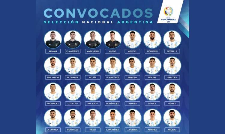 AFA ANUNCIÓ LA LISTA DEFINITIVA DE LA SELECCIÓN PARA LA COPA AMÉRICA CON UN CAMBIO