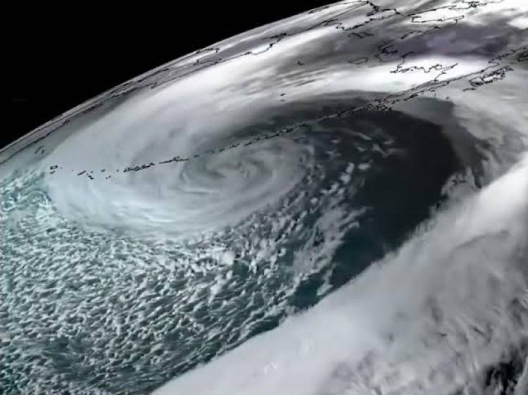 ASÍ  SE VE LA IMPACTANTE TORMENTA EN ALASKA DESDE EL ESPACIO