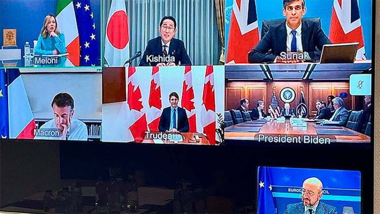 SE REUNIERON POR VIDEOCONFERENCIA: EL G7 CONDENÓ “POR UNANIMIDAD” EL ATAQUE DE IRÁN CONTRA ISRAEL