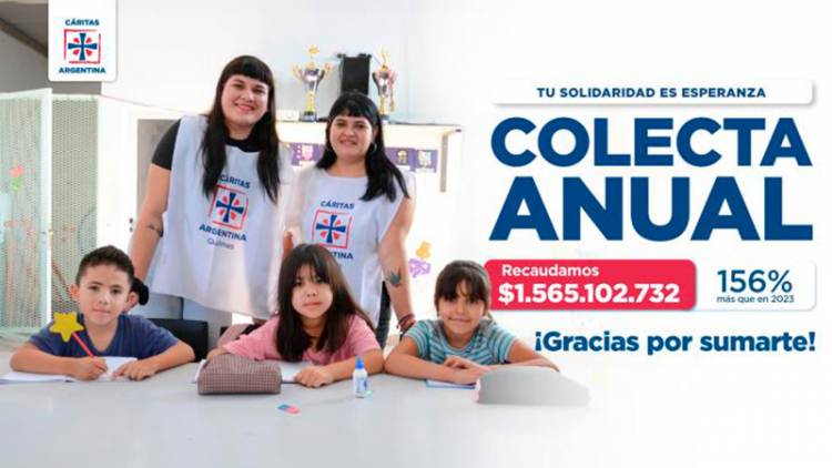 "TU SOLIDARIDAD ES ESPERANZA": CÁRITAS ARGENTINA RECAUDÓ MÁS DE $1.500 MILLONES EN SU COLECTA ANUAL