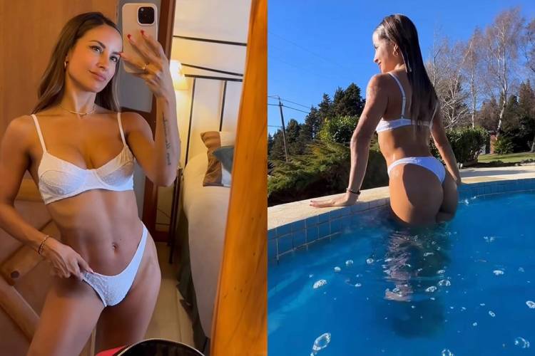 LOURDES SÁNCHEZ DESLUMBRA CON UNA MICROBIKINI BLANCA MIENTRAS “AFUERA” HACÍA “FRÍO”: ¡MIRA LAS FOTOS!