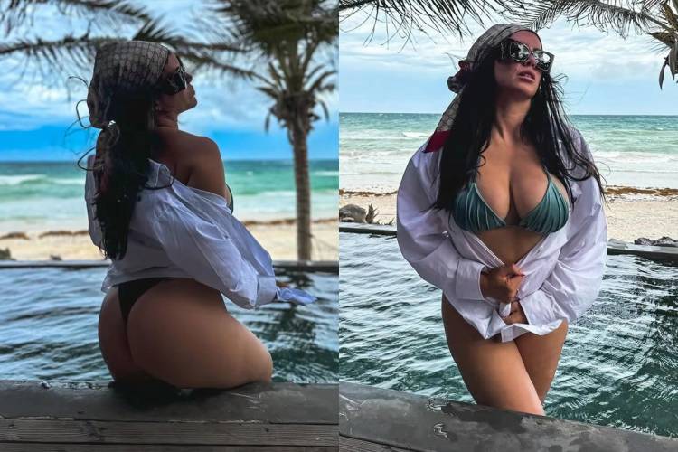 DESDE TULUM, WANDA NARA SUBE LA TEMPERATURA CON FOTOS INFERNALES EN MICROBIKINI