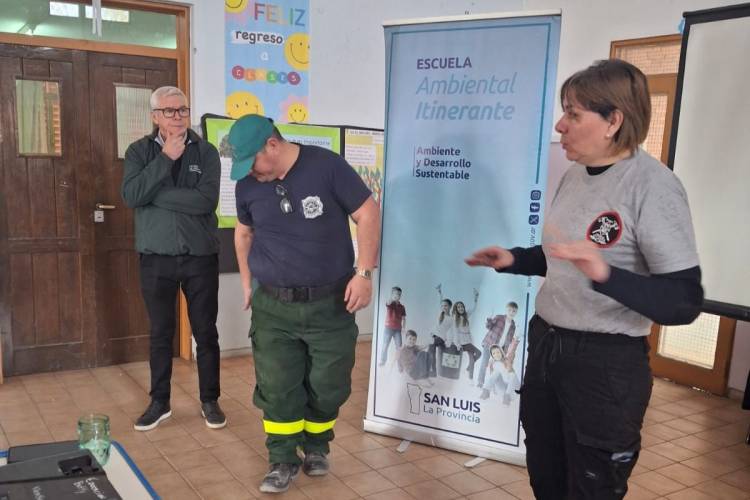 SAN LUIS: ESTUDIANTES SE CAPACITARON EN PREVENCIÓN DE INCENDIOS FORESTALES
