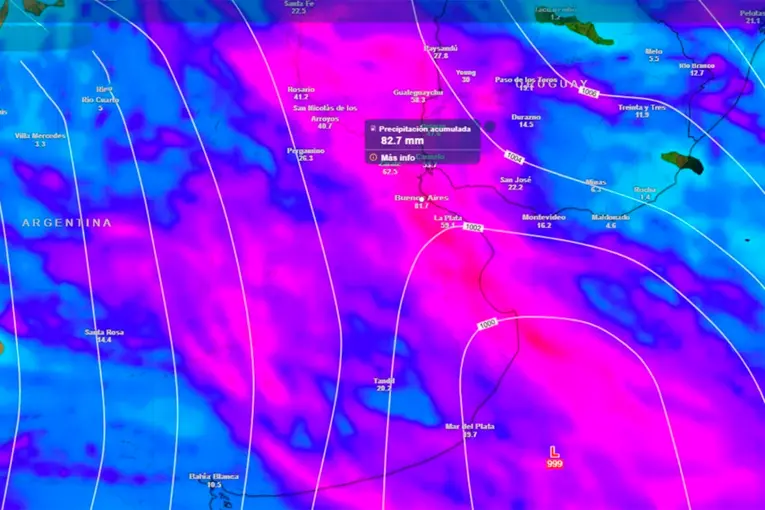 Alerta por ciclogénesis en Argentina: pronostican tormentas severas para el Litoral y Buenos Aires