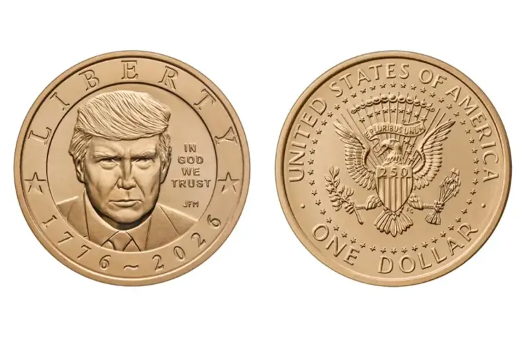Trump en una moneda de un dólar: la edición por los 250 años de EE.UU.