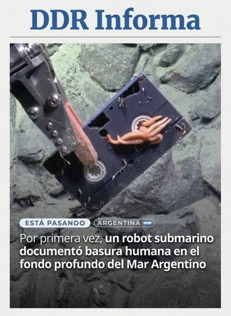 Encontraron un casete VHS a 2.643 metros de profundidad en el Mar Argentino